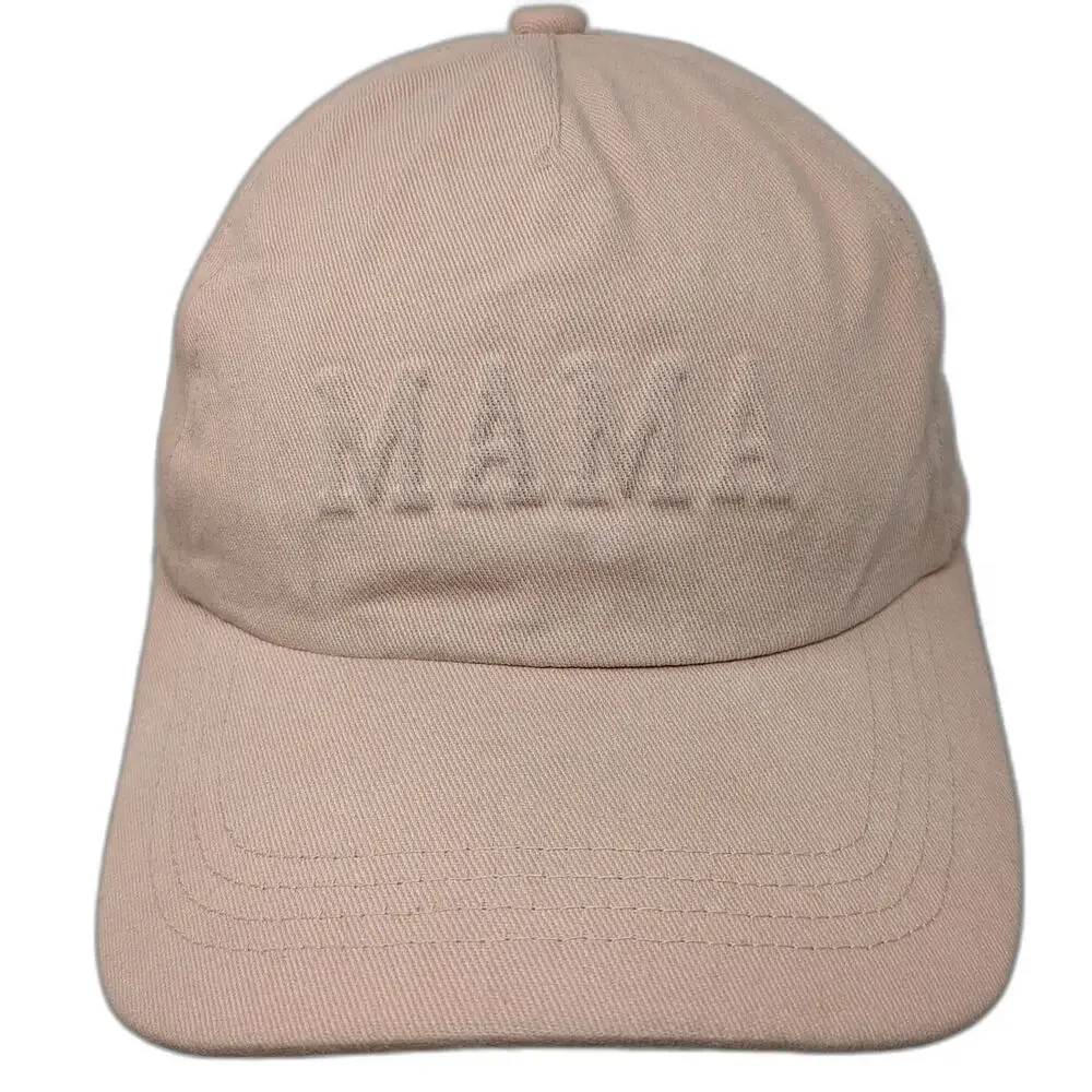 David and Young Baseball Cap Pink One Size MAMA Tonal Embroidery Slideback Hat